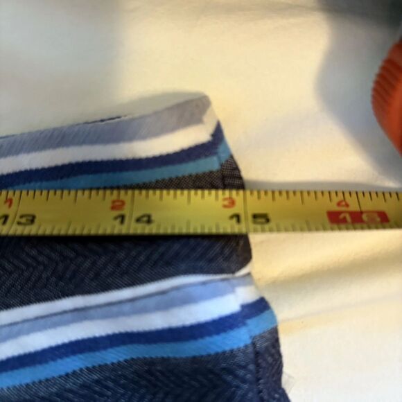 J Crew Blue Navy Striped Flat Front Chino Shorts Size 0, Low Rise Waist‎ 30” NEW - Picture 10 of 10